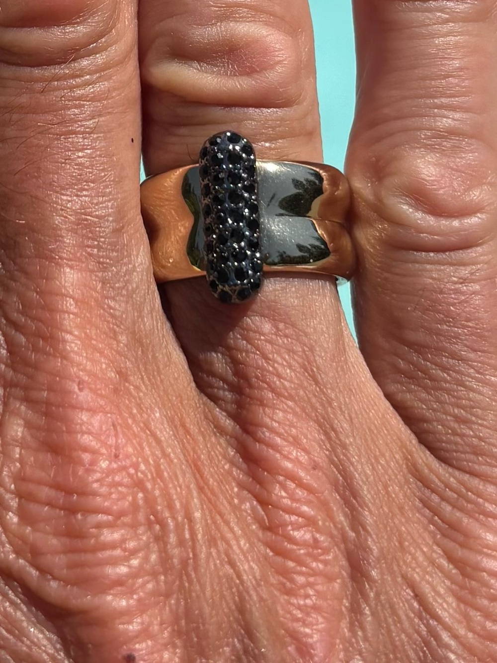Park Lane Dusk Black Crystal Statement Ring